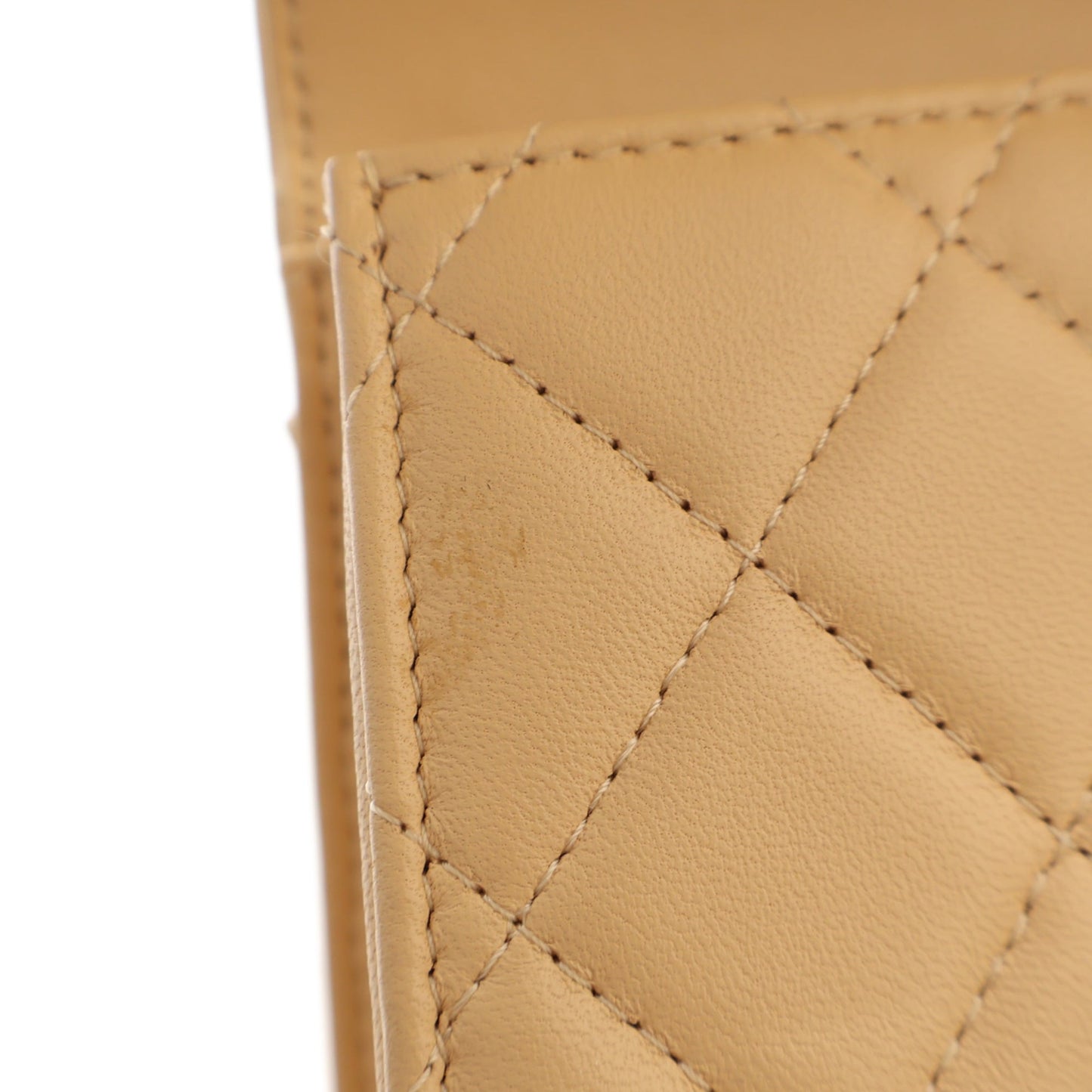 Chanel CC Quilted Lambskin Faux Pearl Top Handle Flap