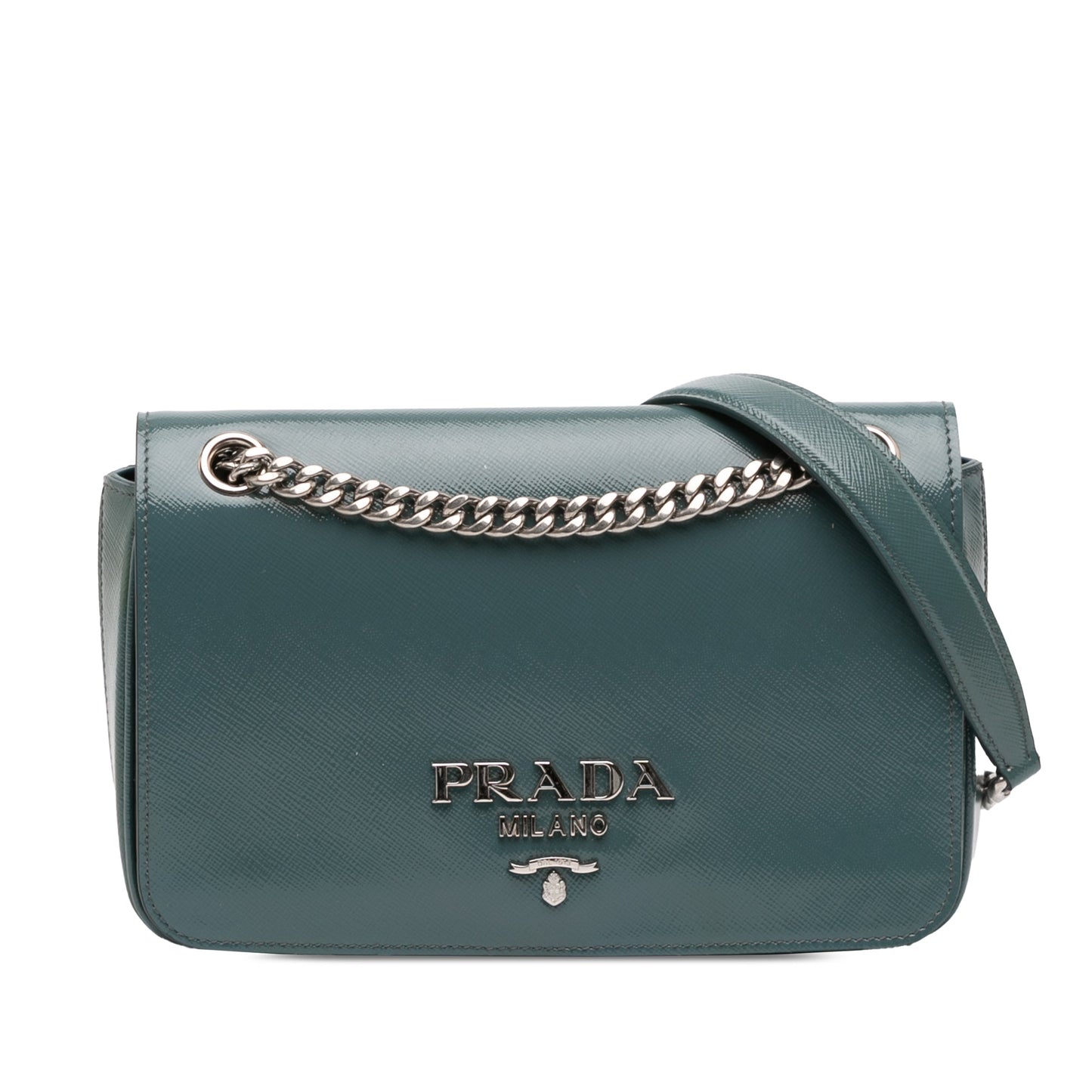 Prada Saffiano Vernice Pattina Flap