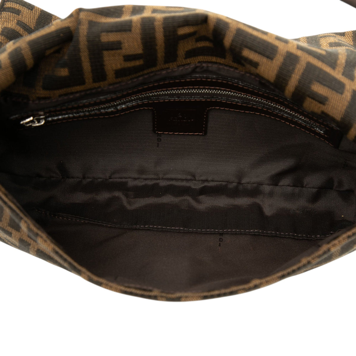 Fendi Zucca Canvas Baguette — Brown