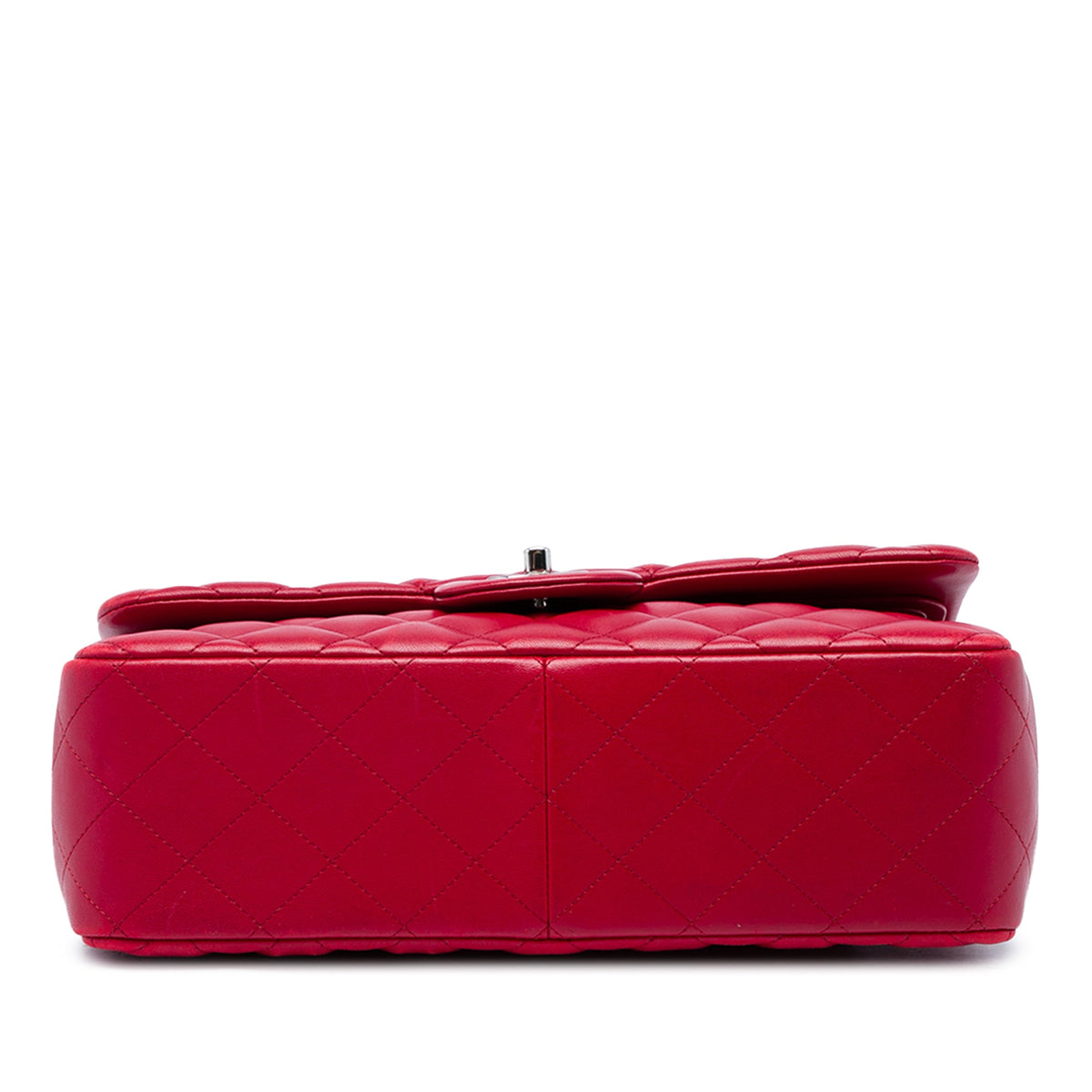 Chanel Jumbo Classic Lambskin Double Flap — Red