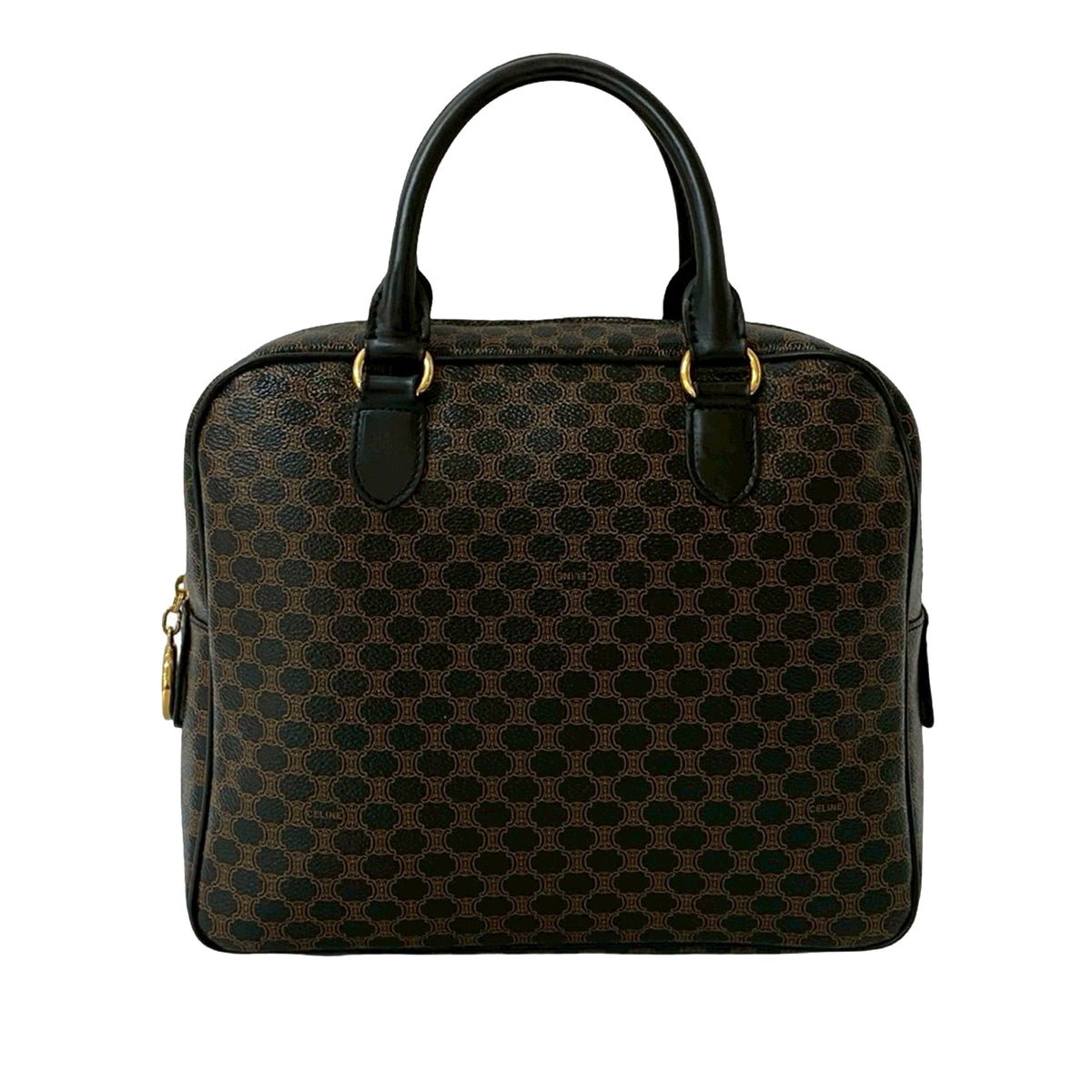 Celine Macadam Coated Canvas Blason Handbag