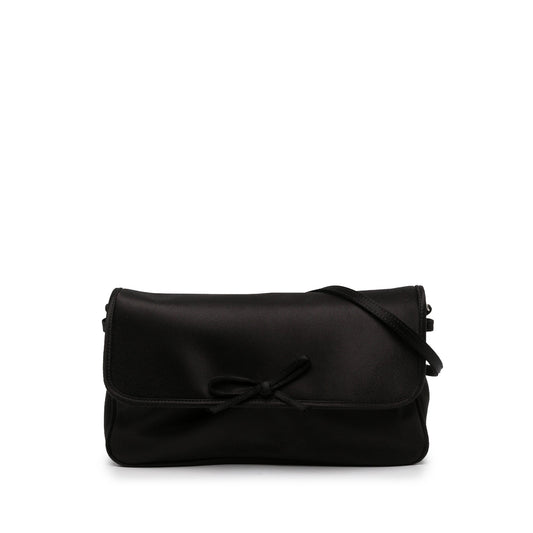 Balenciaga Satin Leopolda Pochette — Black