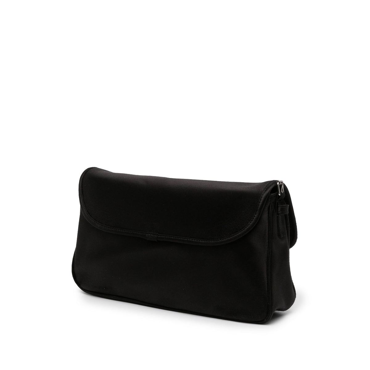 Balenciaga Satin Leopolda Pochette — Black