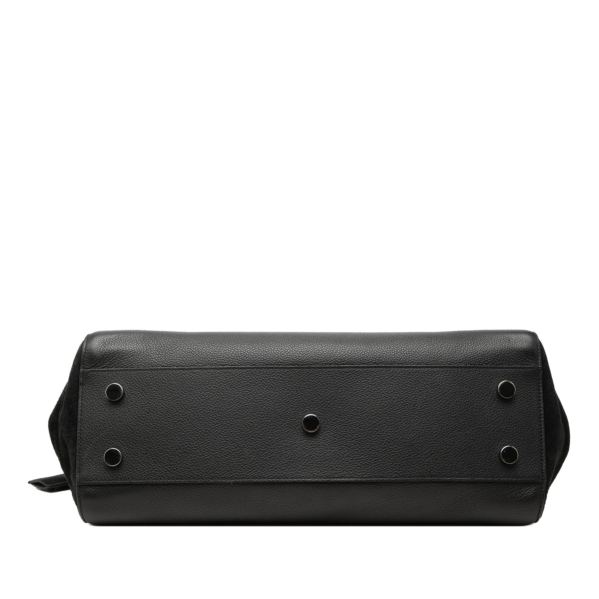 Saint Laurent Medium Grained Calfskin Cabas Rive Gauche Satchel