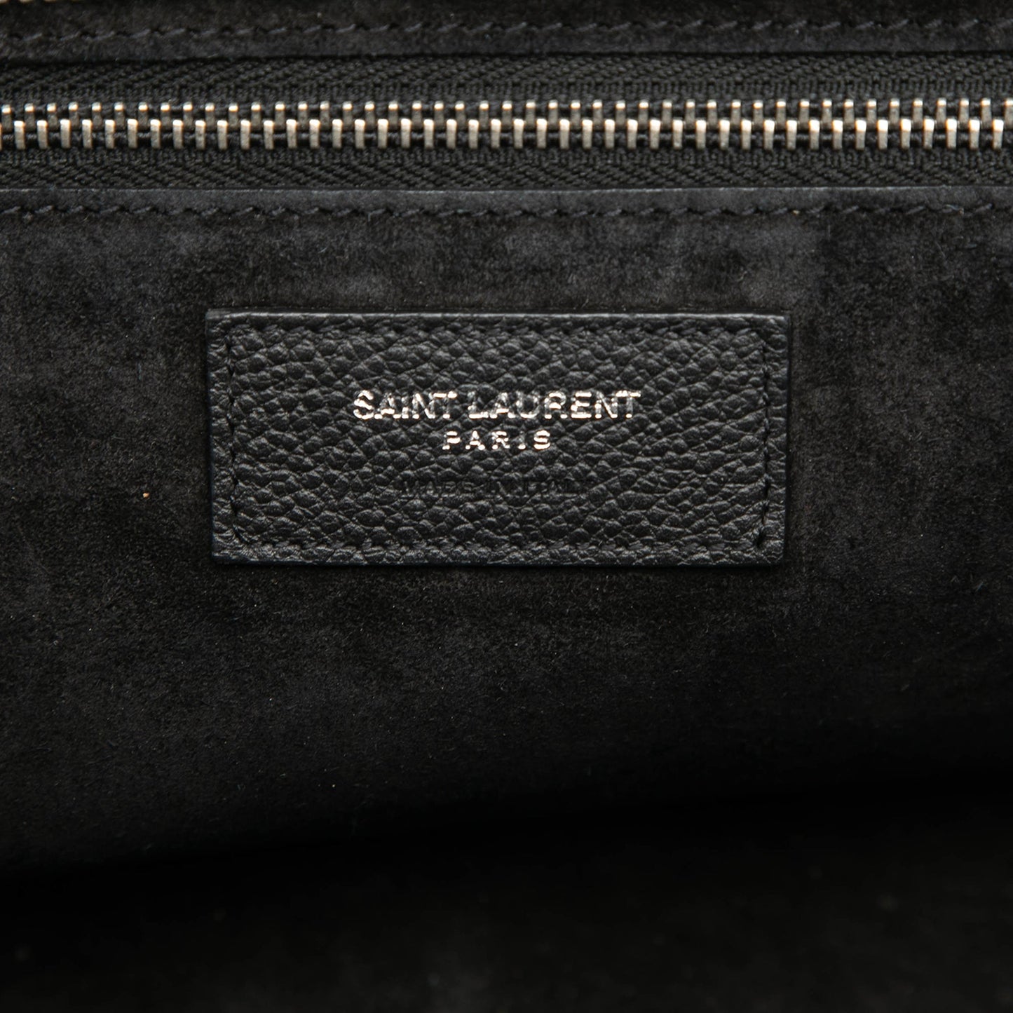 Saint Laurent Medium Grained Calfskin Cabas Rive Gauche Satchel