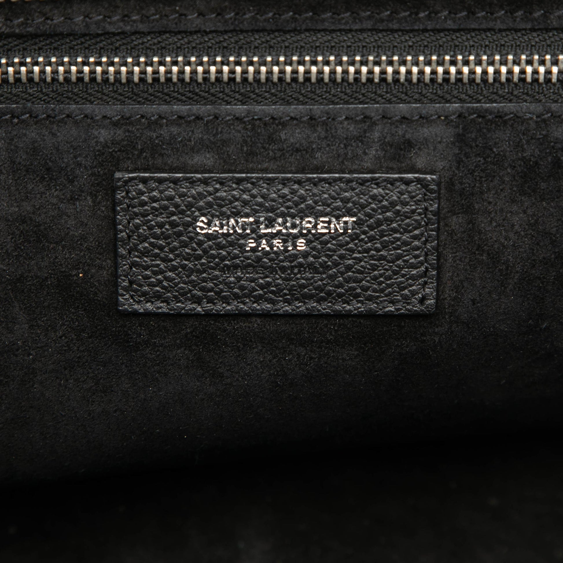 Saint Laurent Medium Grained Calfskin Cabas Rive Gauche Satchel