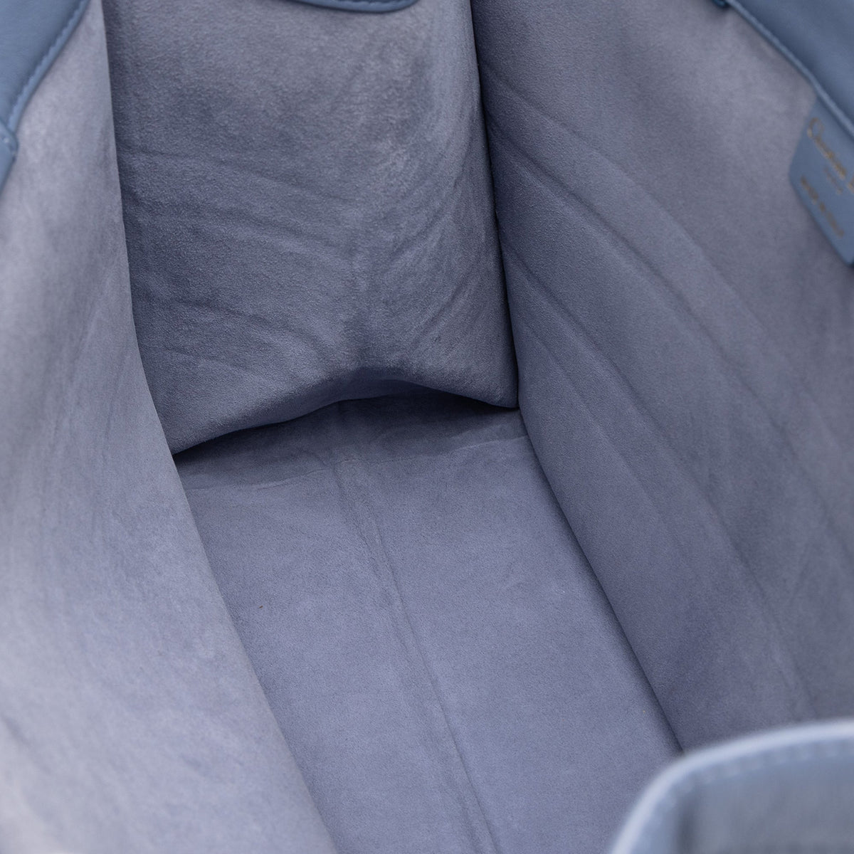 Dior Medium Embossed Leather Book Tote — Blue