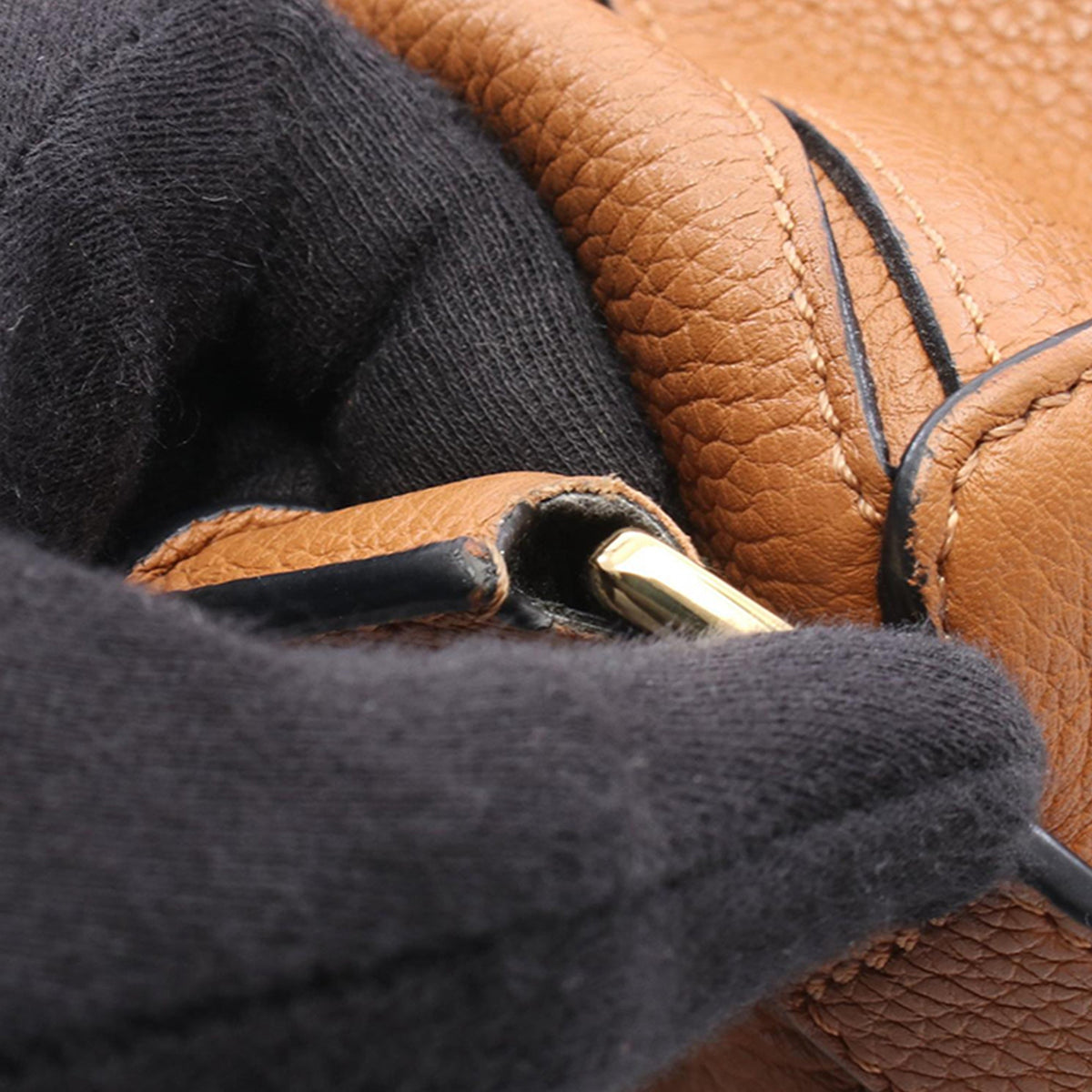LOEWE Mini Calfskin Puzzle Edge Satchel