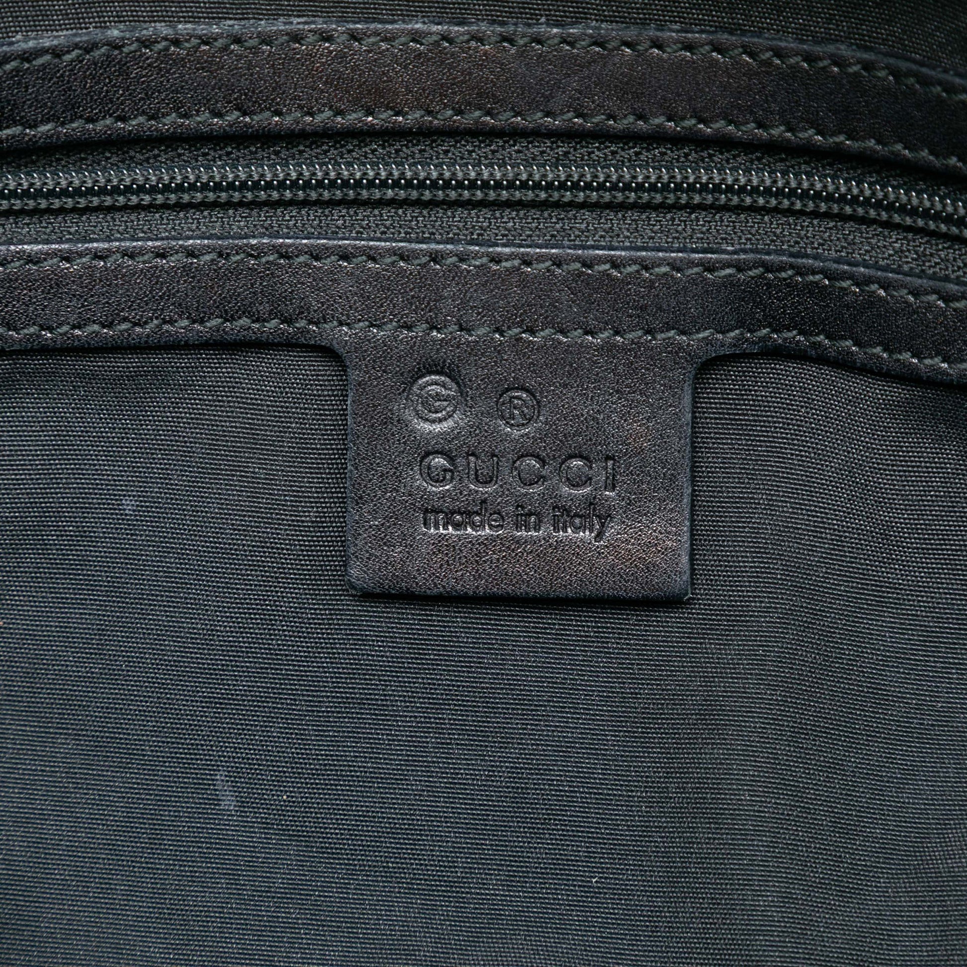 Gucci Guccissima Trimmed Suede Boston Bag