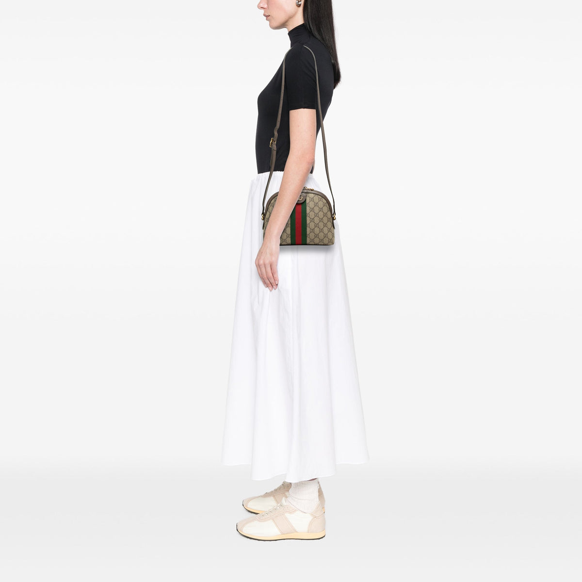 Gucci Small GG Supreme Web Ophidia Dome Crossbody