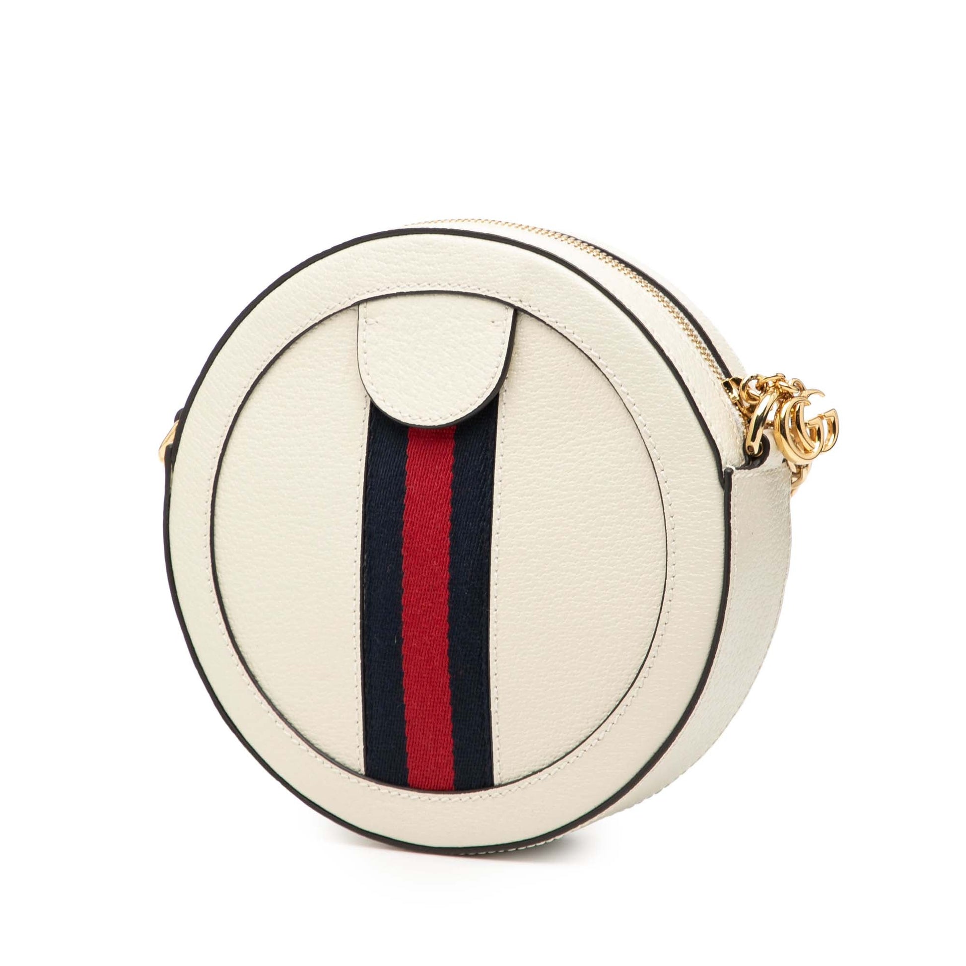 Gucci Mini Leather Ophidia Round Crossbody
