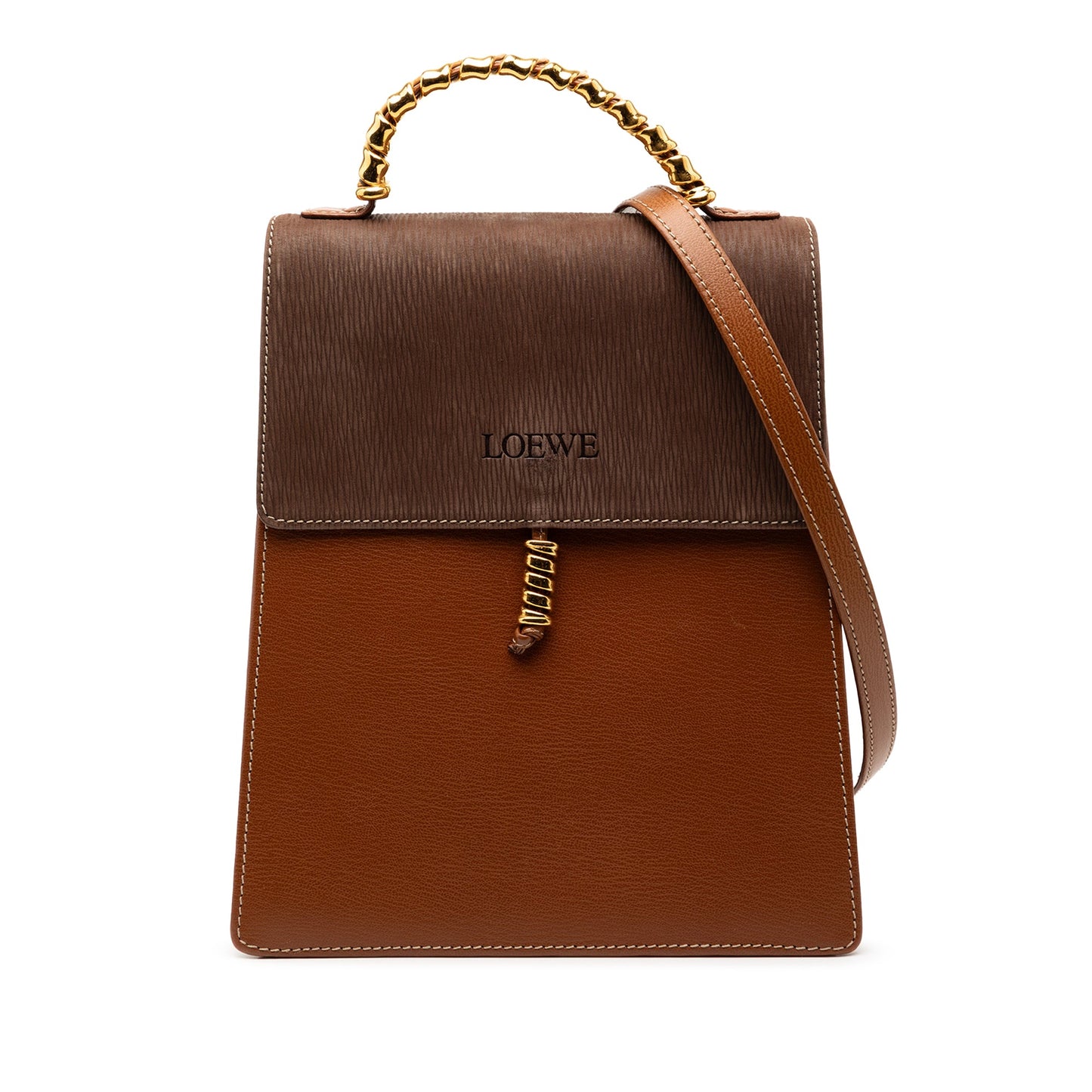 LOEWE Leather Velazquez Twist Top Handle Bag