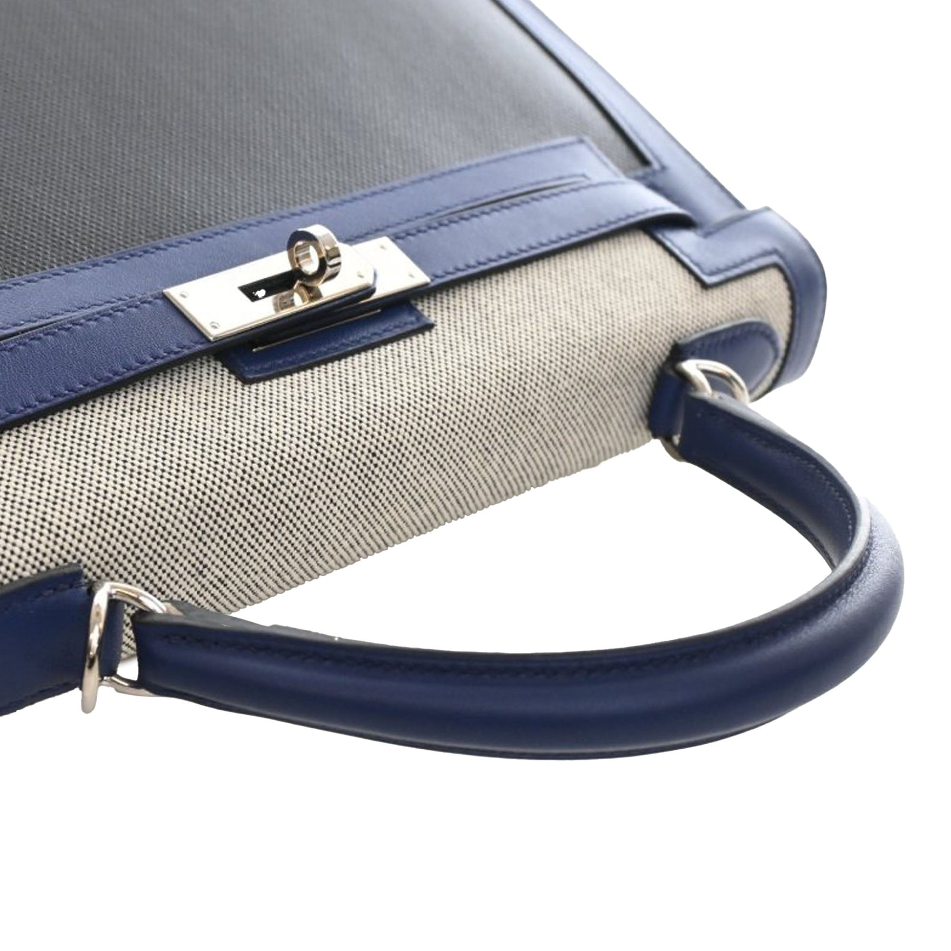 Hermès Tricolor Swift and Toile H Berline Kelly II Sellier 32