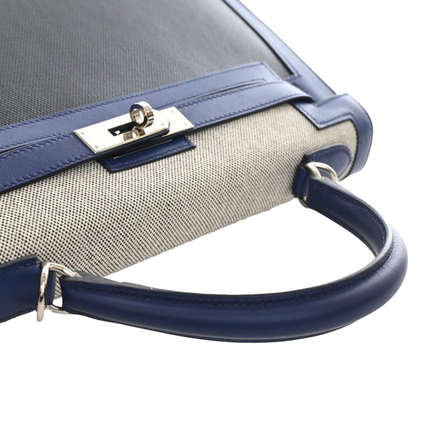 Hermès Tricolor Swift and Toile H Berline Kelly II Sellier 32