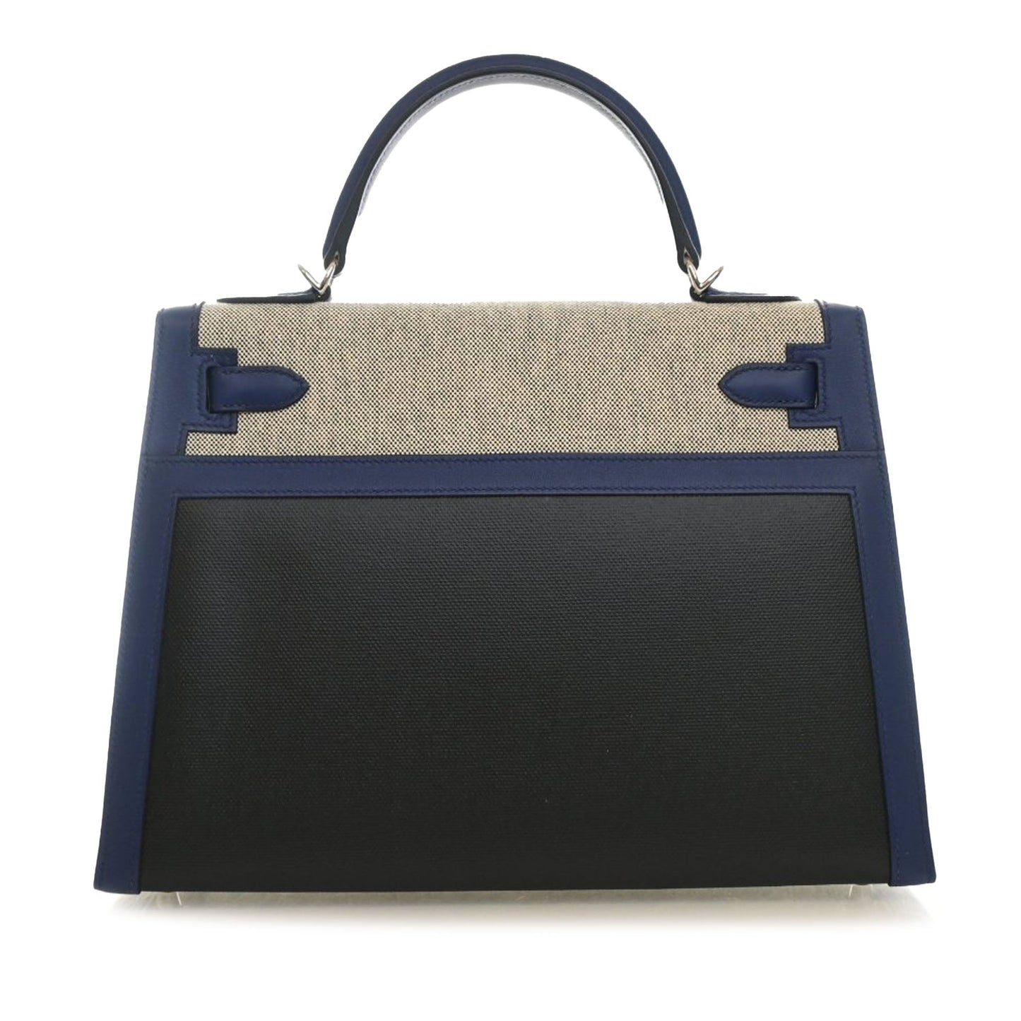 Hermès Tricolor Swift and Toile H Berline Kelly II Sellier 32