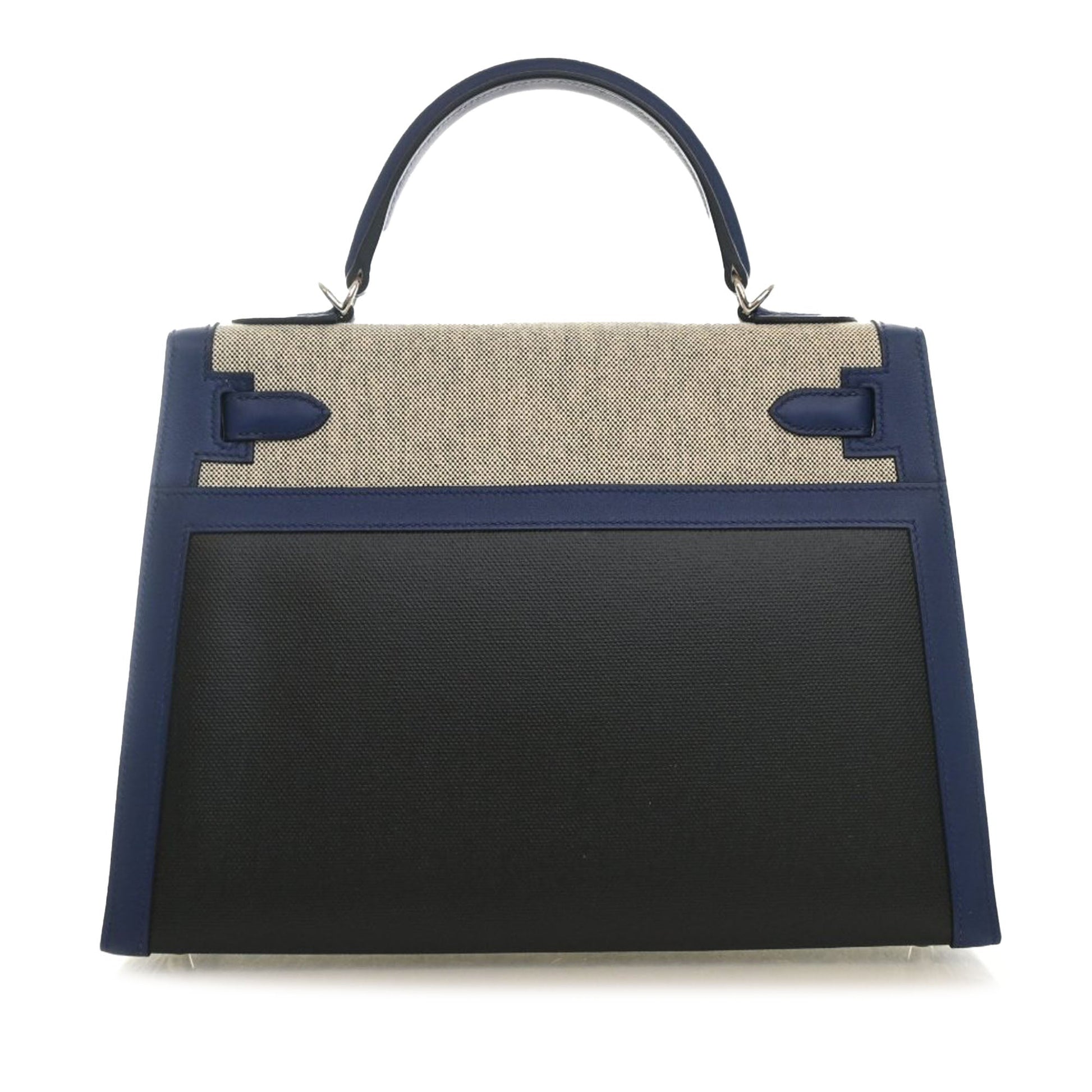 Hermès Tricolor Swift and Toile H Berline Kelly II Sellier 32