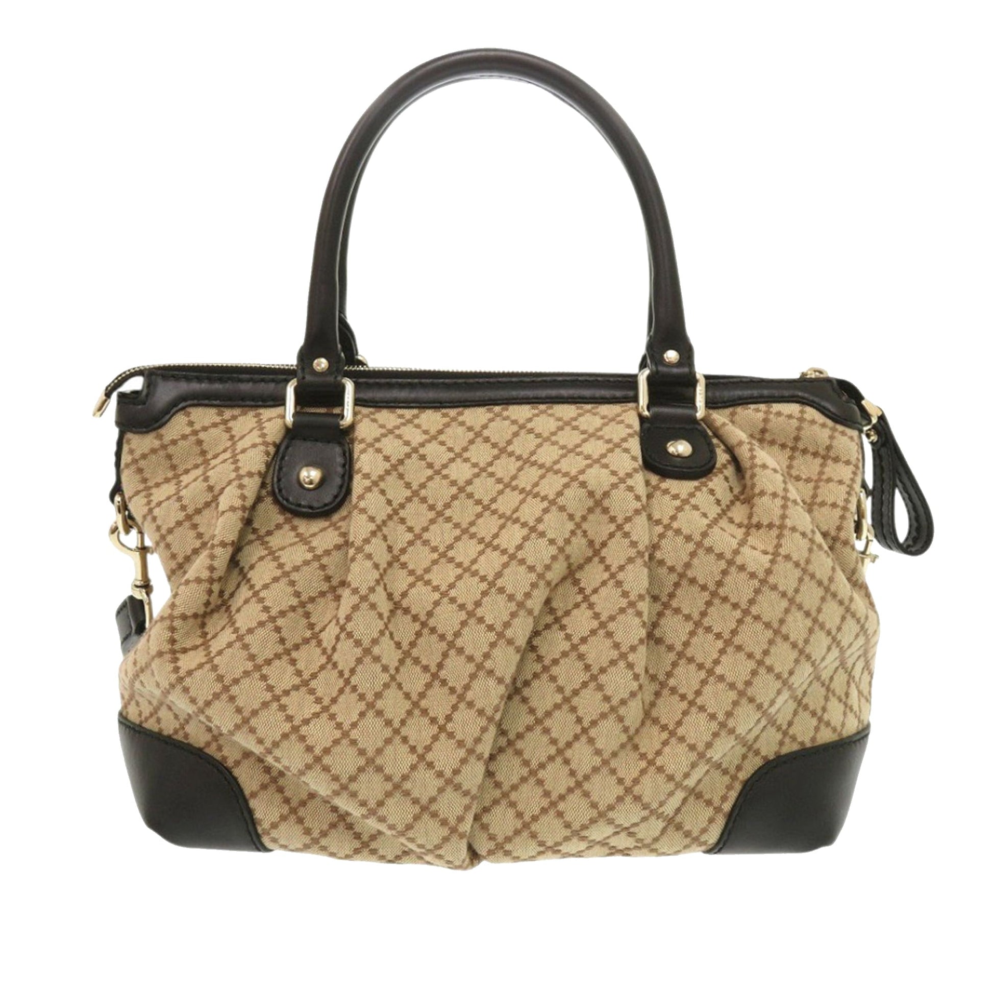 Gucci Diamante Canvas Sukey Satchel