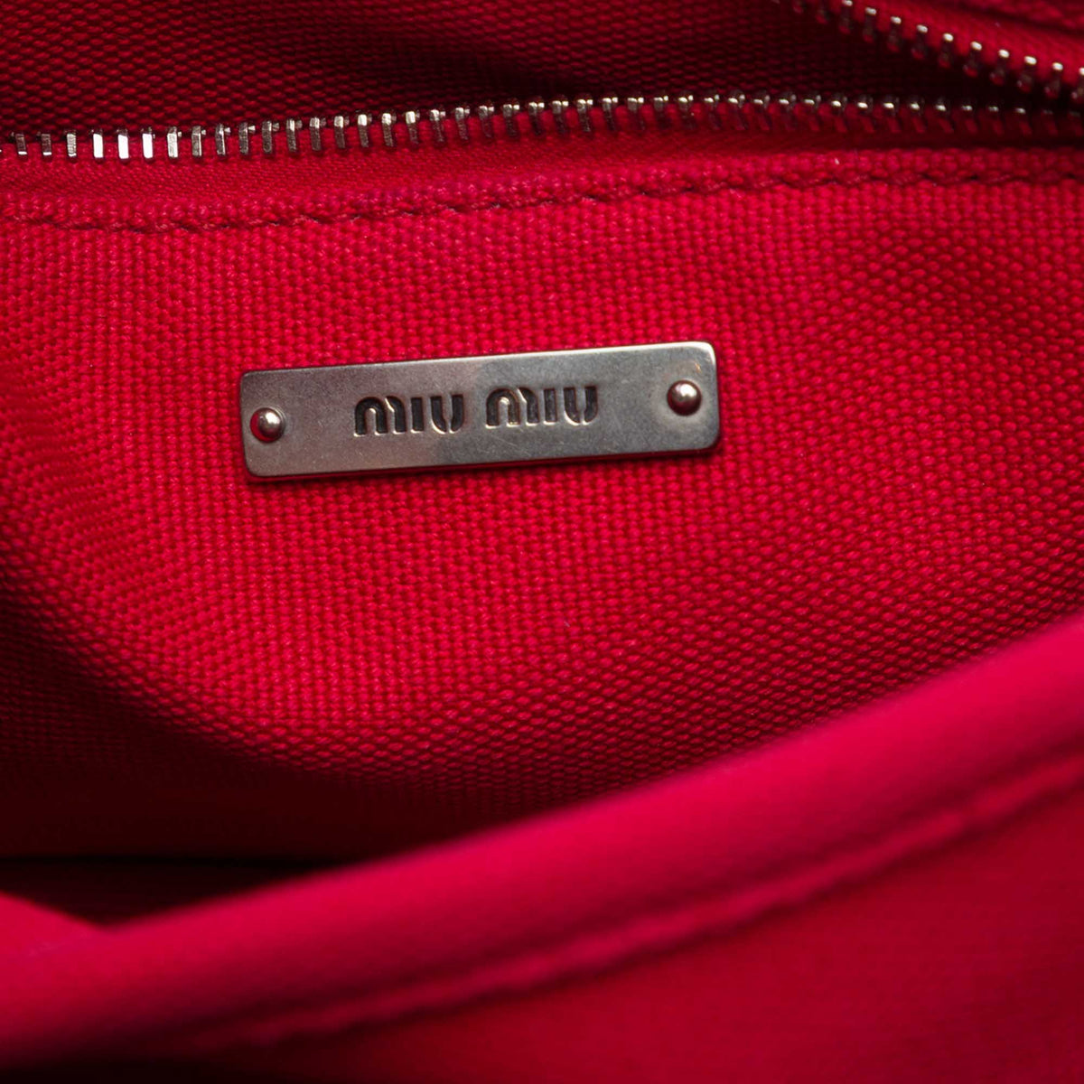 Miu Miu Canvas Canapa Chain Flap Crossbody