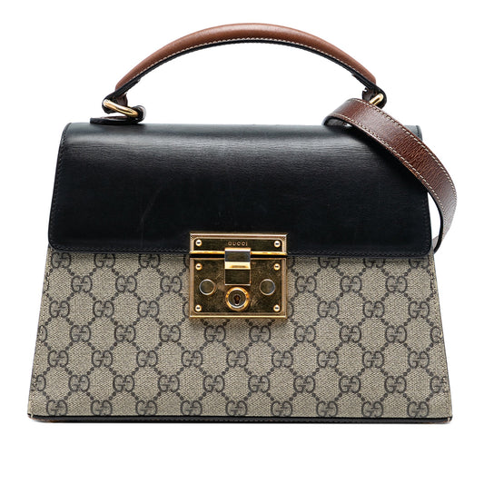 Gucci Small GG Supreme Padlock Satchel