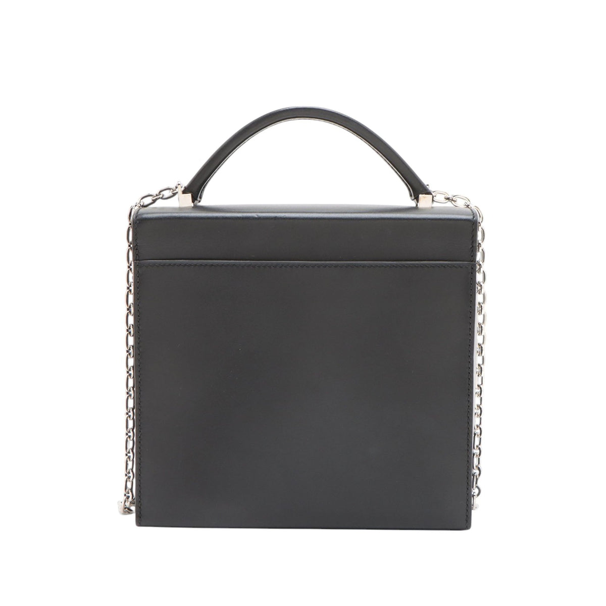 Hermès Tadelakt Cinhetic Top Handle Bag — Black
