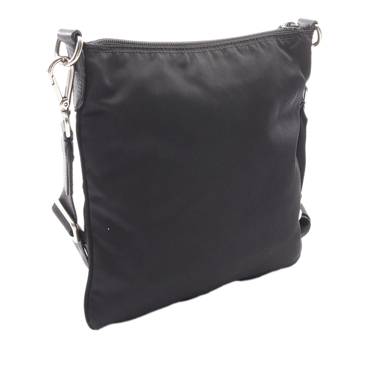 Prada Tessuto Zip Top Crossbody — Black