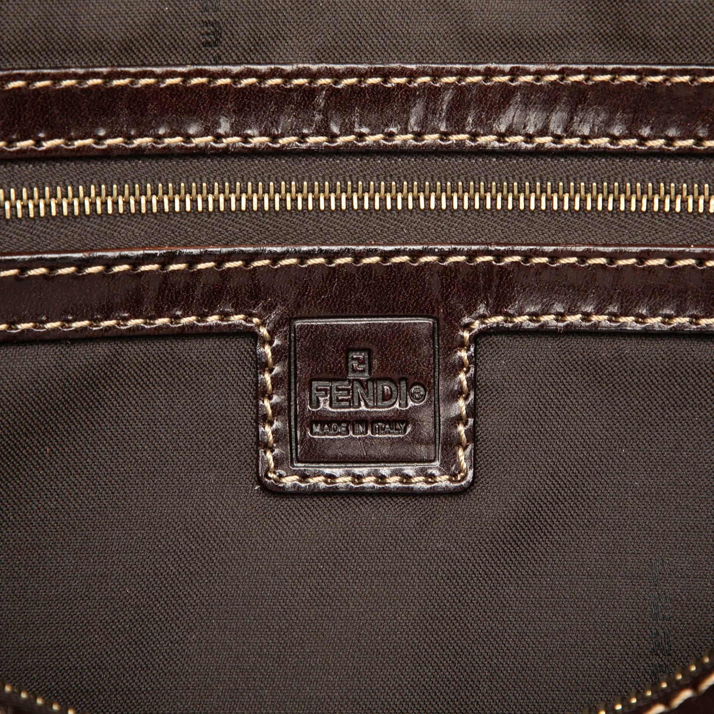 Fendi Zucchino Crystal Boston Bag