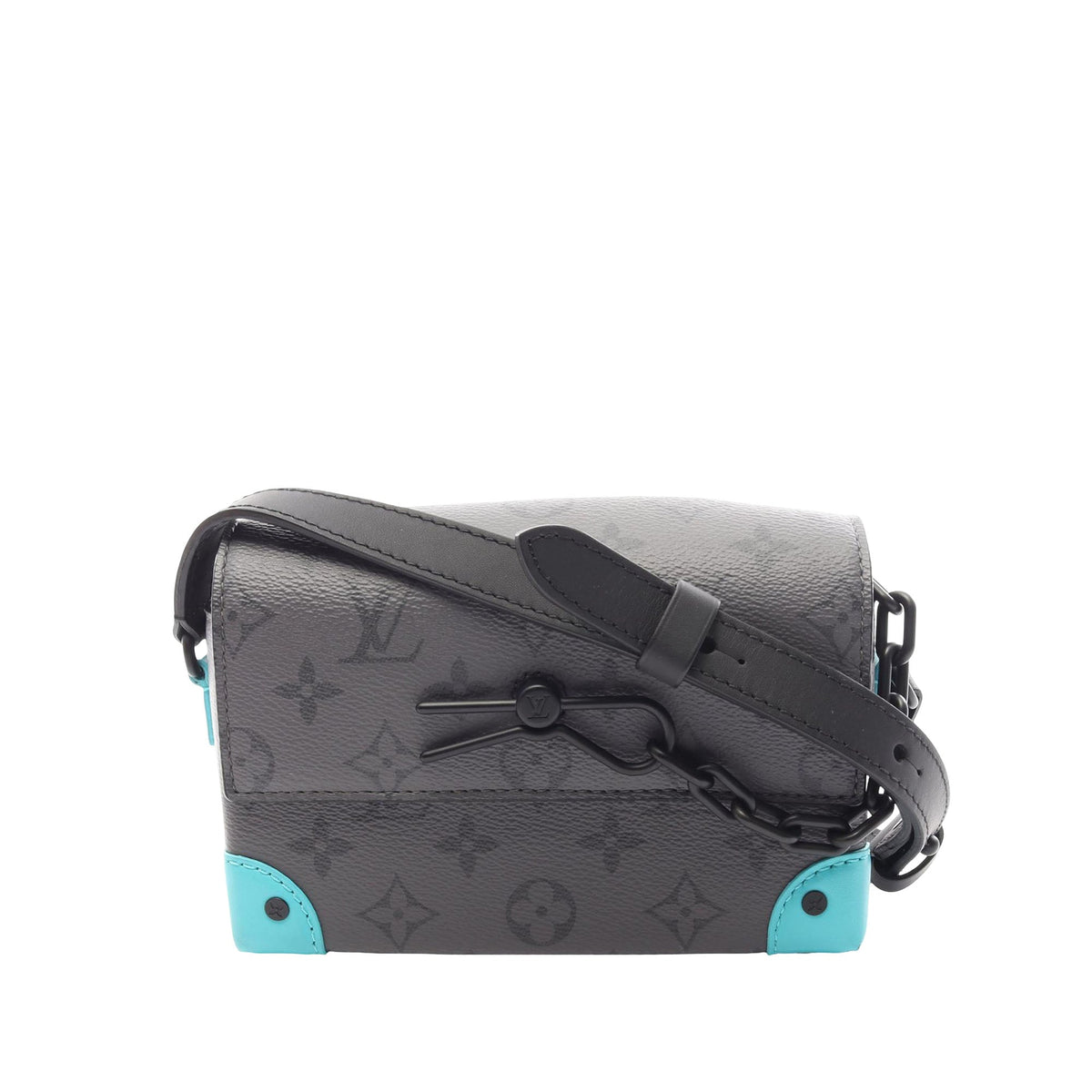 Louis Vuitton Monogram Eclipse Reverse Steamer Wearable Wallet — Gray