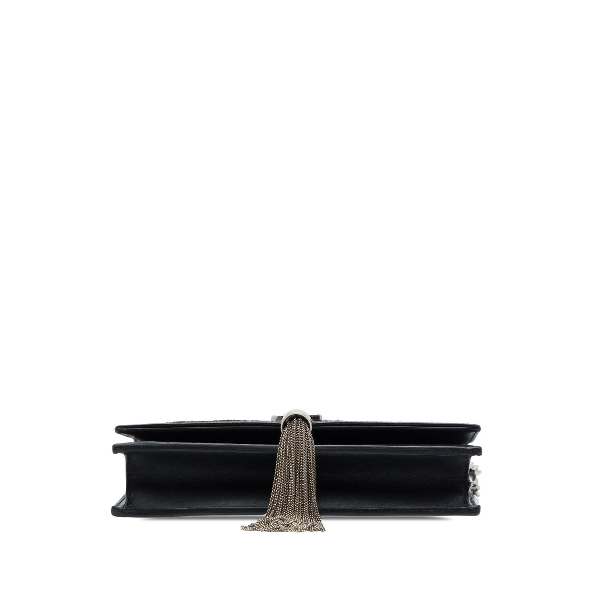 Saint Laurent Calfskin Cloud Star Applique Classic Monogram Kate Tassel Wallet on Chain