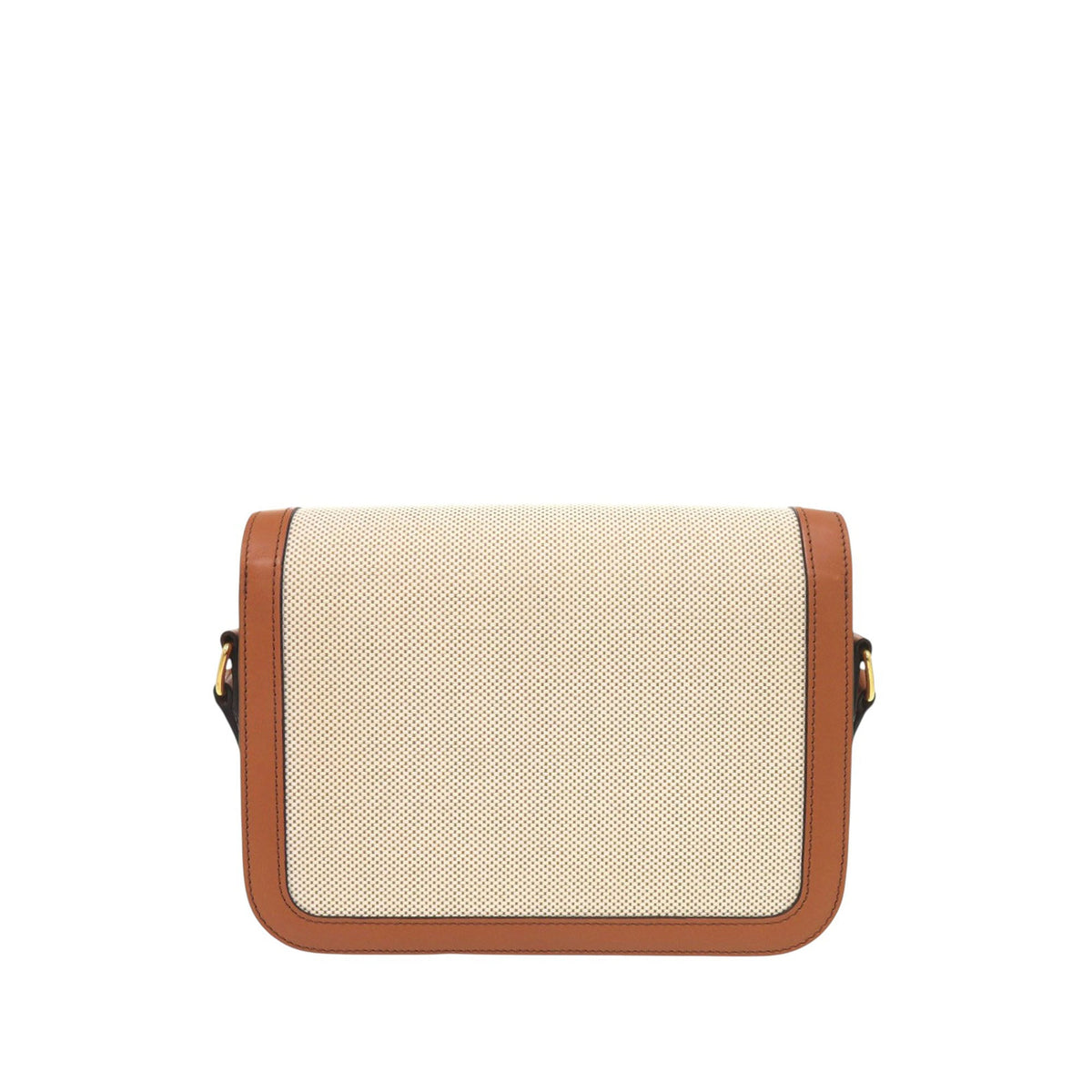 Celine Classique Canvas and Calfskin Triomphe Crossbody