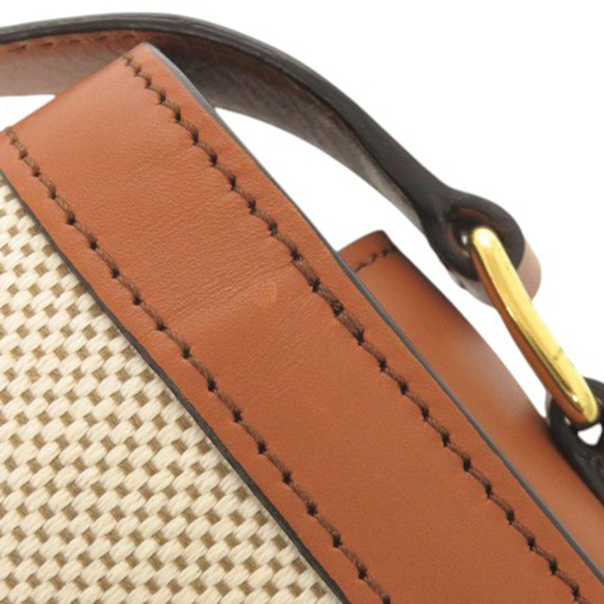 Celine Classique Canvas and Calfskin Triomphe Crossbody