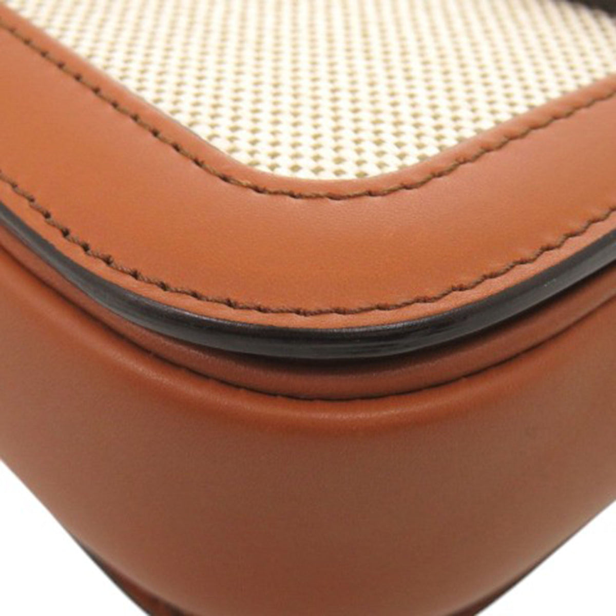 Celine Classique Canvas and Calfskin Triomphe Crossbody