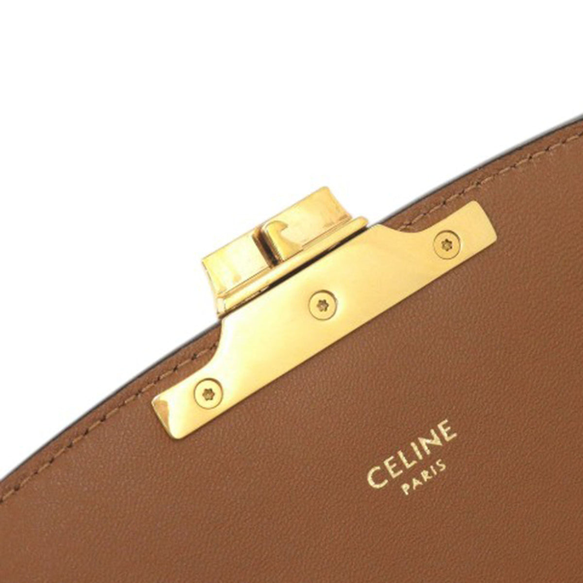 Celine Classique Canvas and Calfskin Triomphe Crossbody