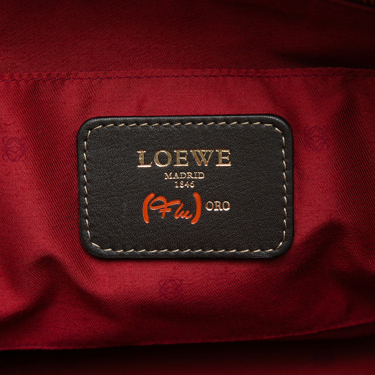 LOEWE Tricolor Leather Anagram Oro Handbag