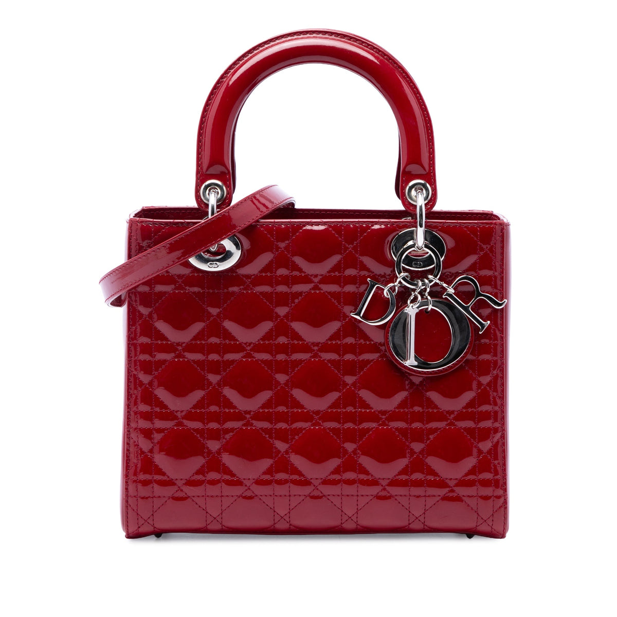 Dior Medium Patent Cannage Lady Dior