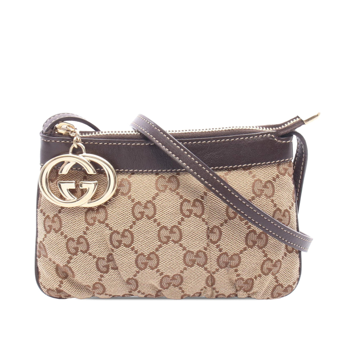 Gucci GG Canvas Crossbody — Beige