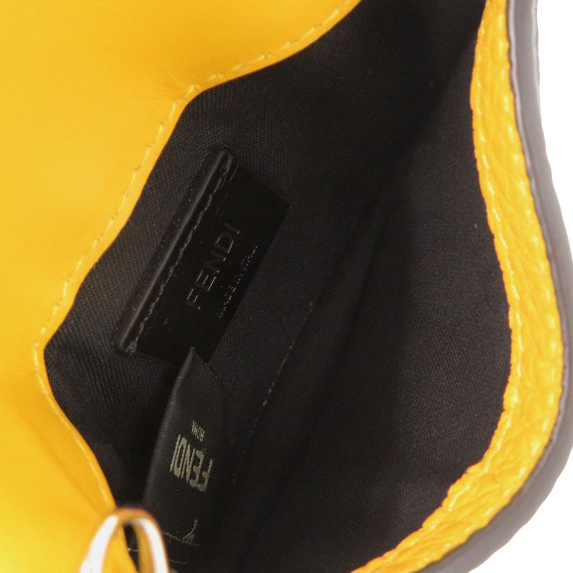 Fendi Micro Leather Flat Baguette Crossbody