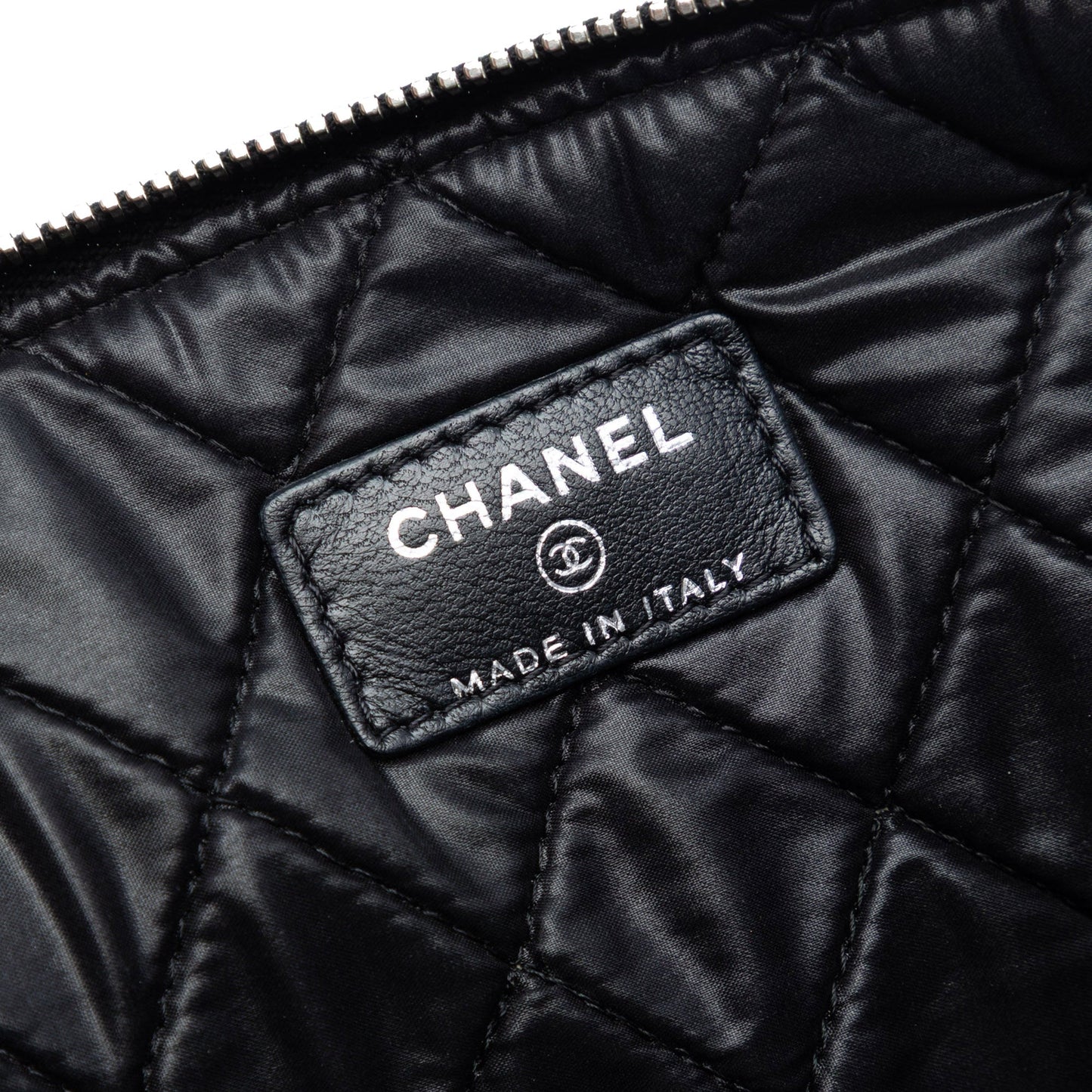 Chanel Large Quilted Tweed and Lambskin Camellia O Case Clutch