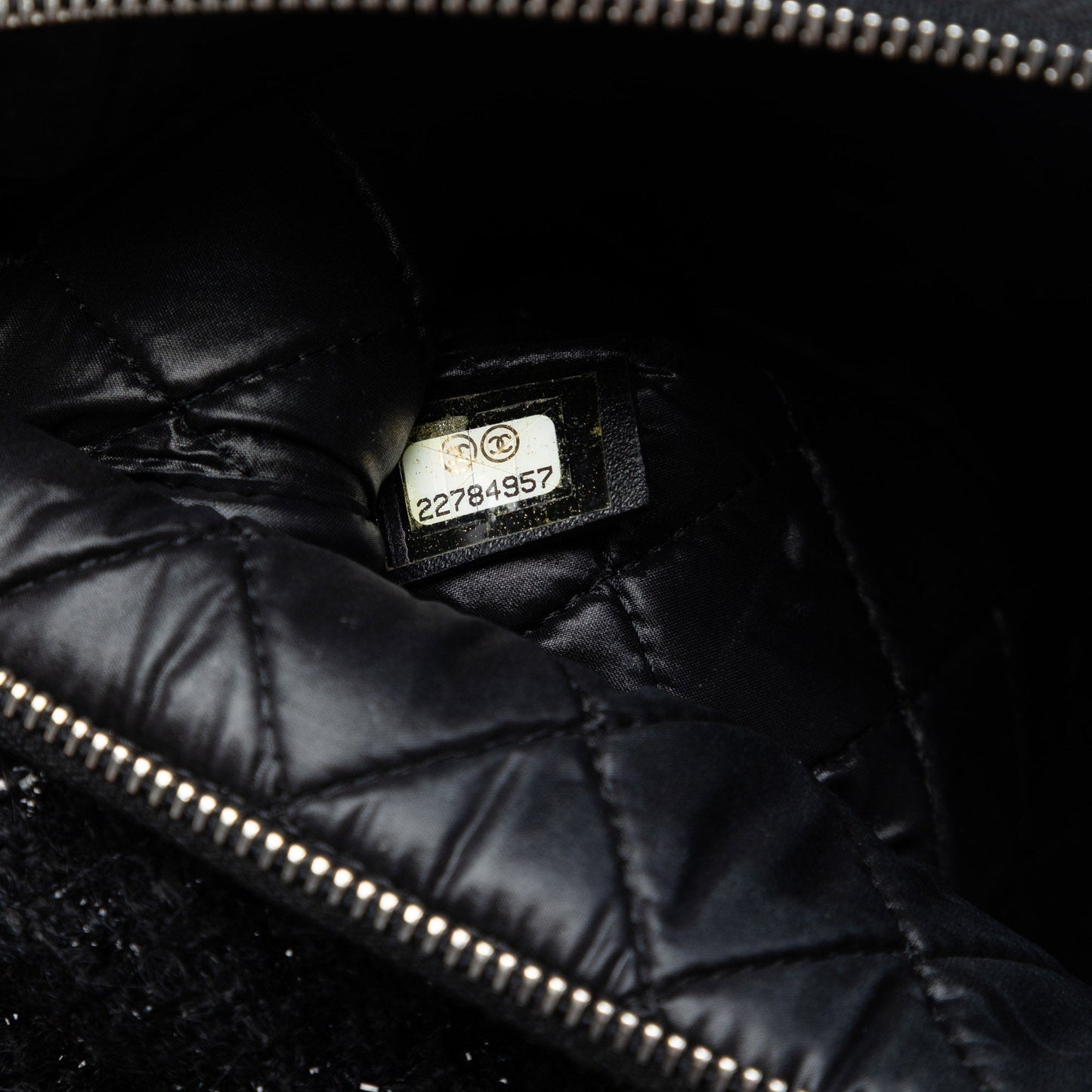 Chanel Large Quilted Tweed and Lambskin Camellia O Case Clutch