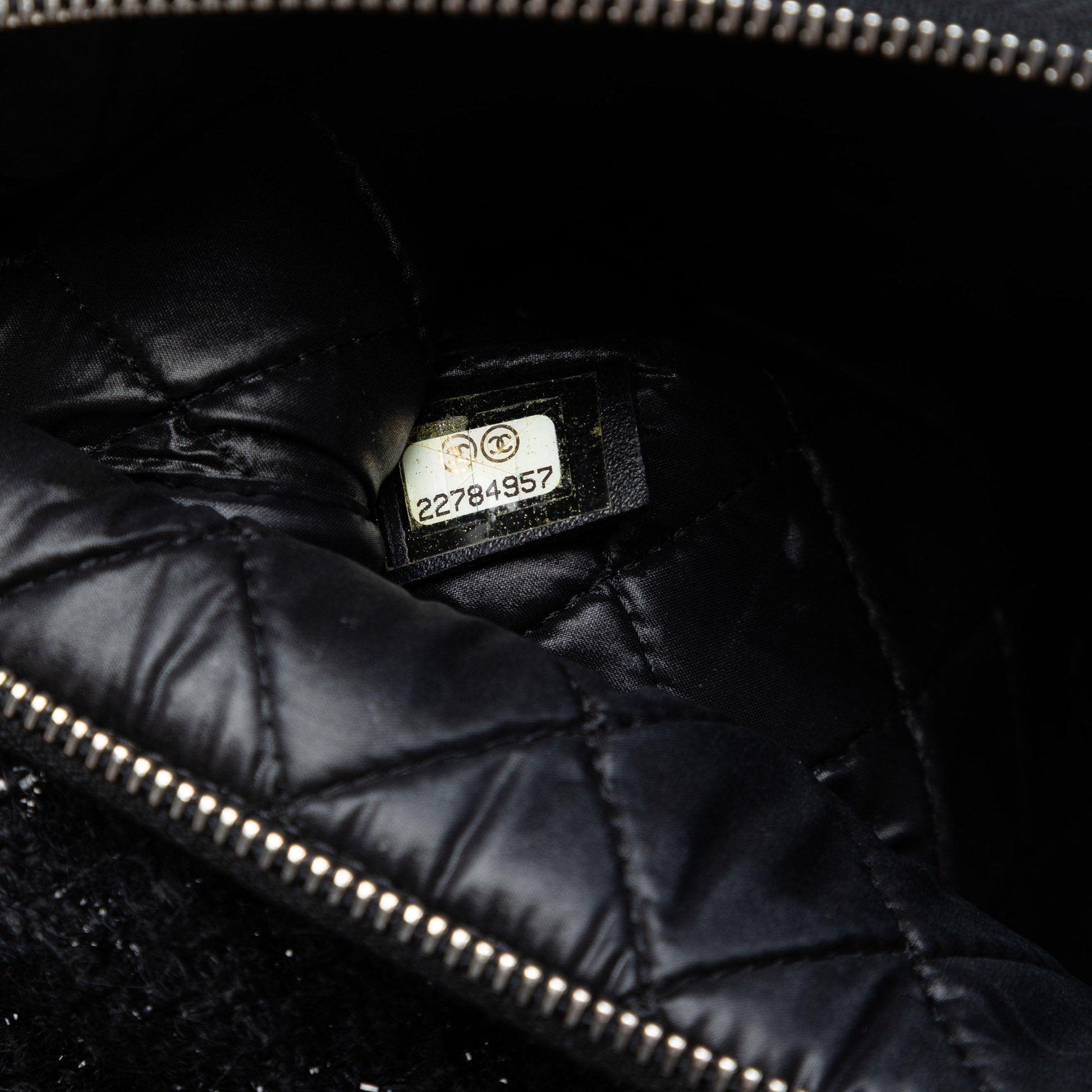 Chanel Large Quilted Tweed and Lambskin Camellia O Case Clutch