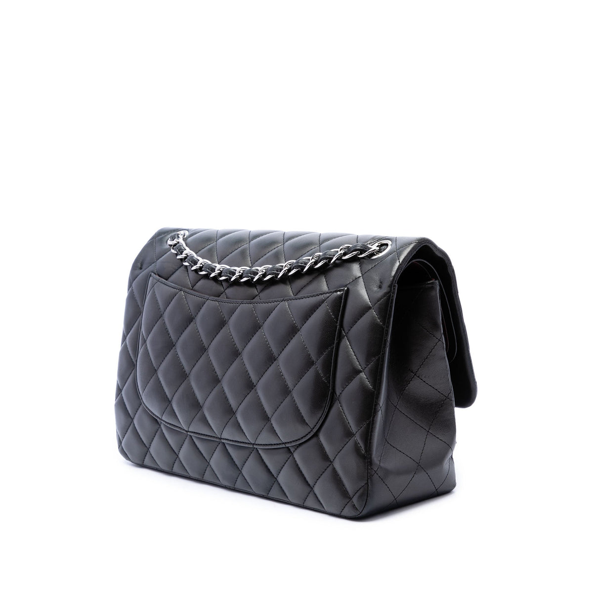 Chanel Jumbo Classic Lambskin Double Flap — Black