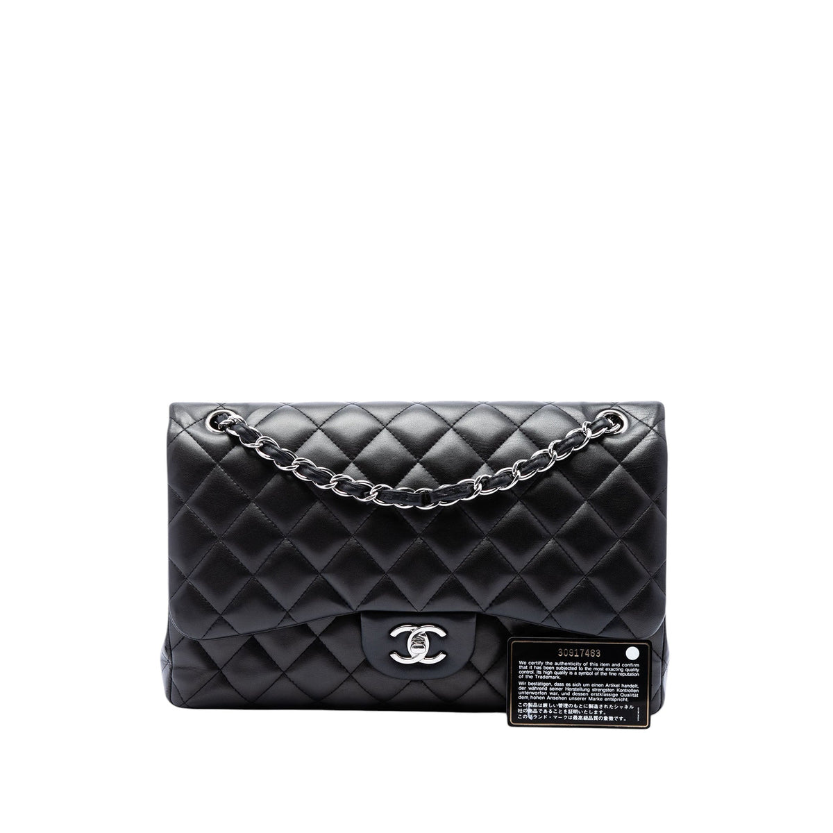 Chanel Jumbo Classic Lambskin Double Flap — Black