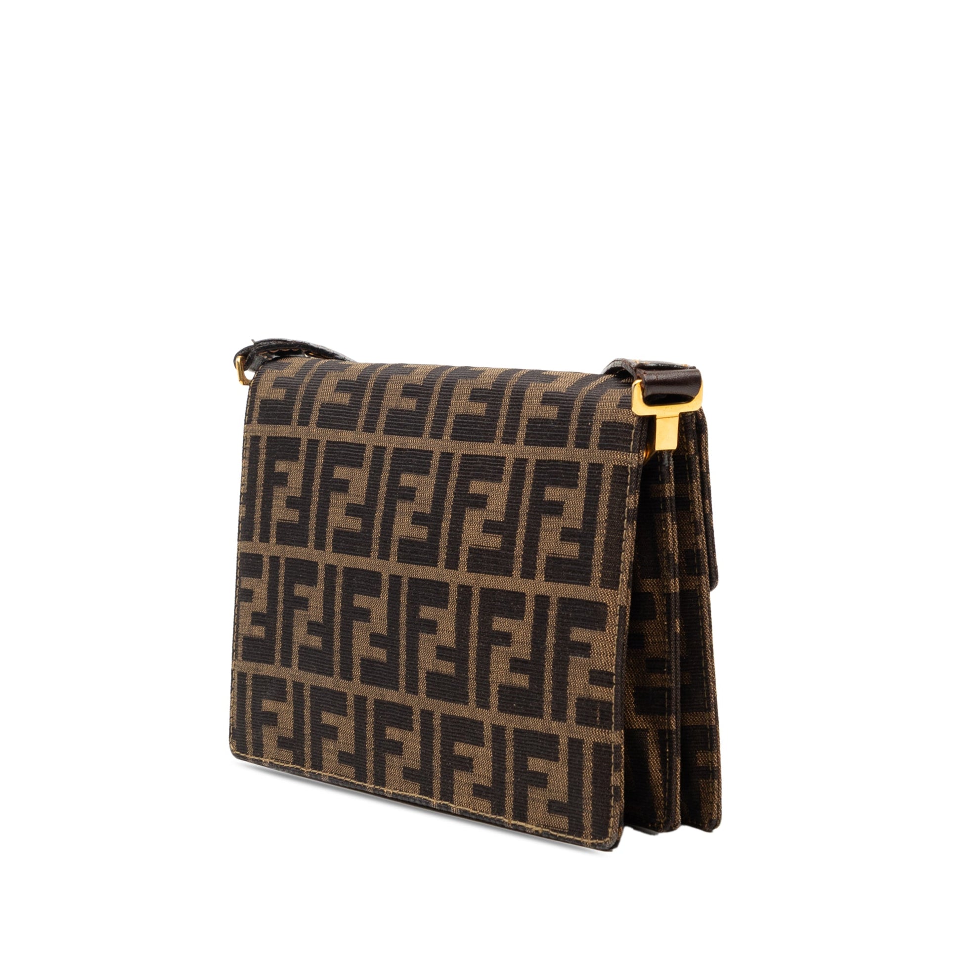 Fendi Zucca Canvas Shoulder Bag