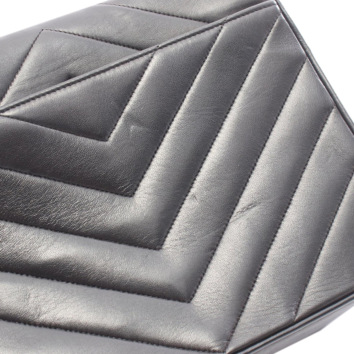 Chanel Small Chevron Lambskin Envelope Flap — Black