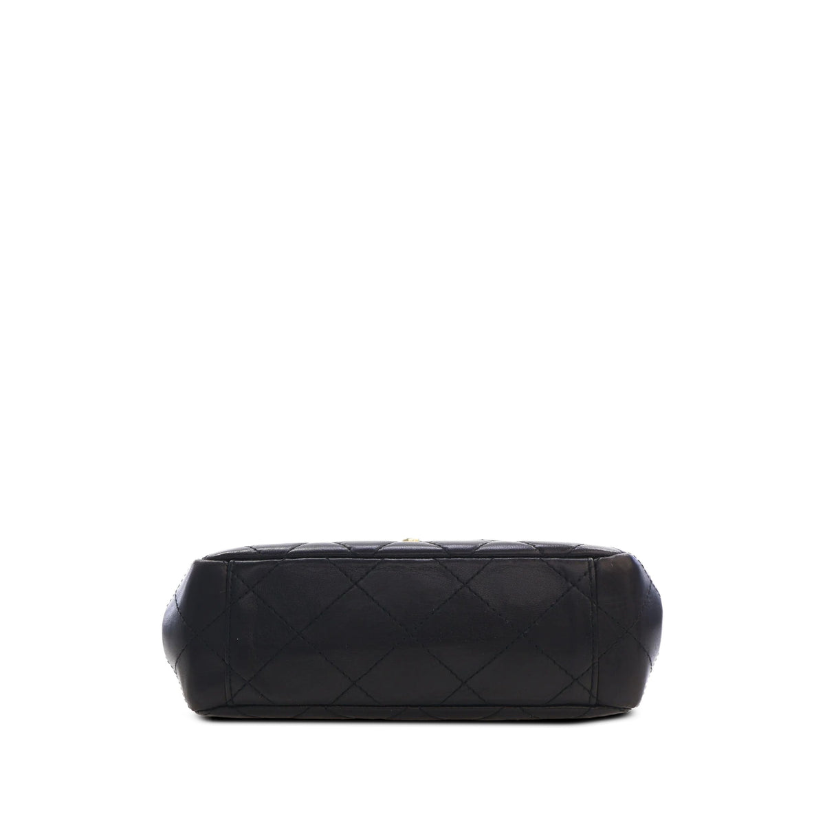 Chanel Quilted Lambskin Top Handle Envelope Flap — Black