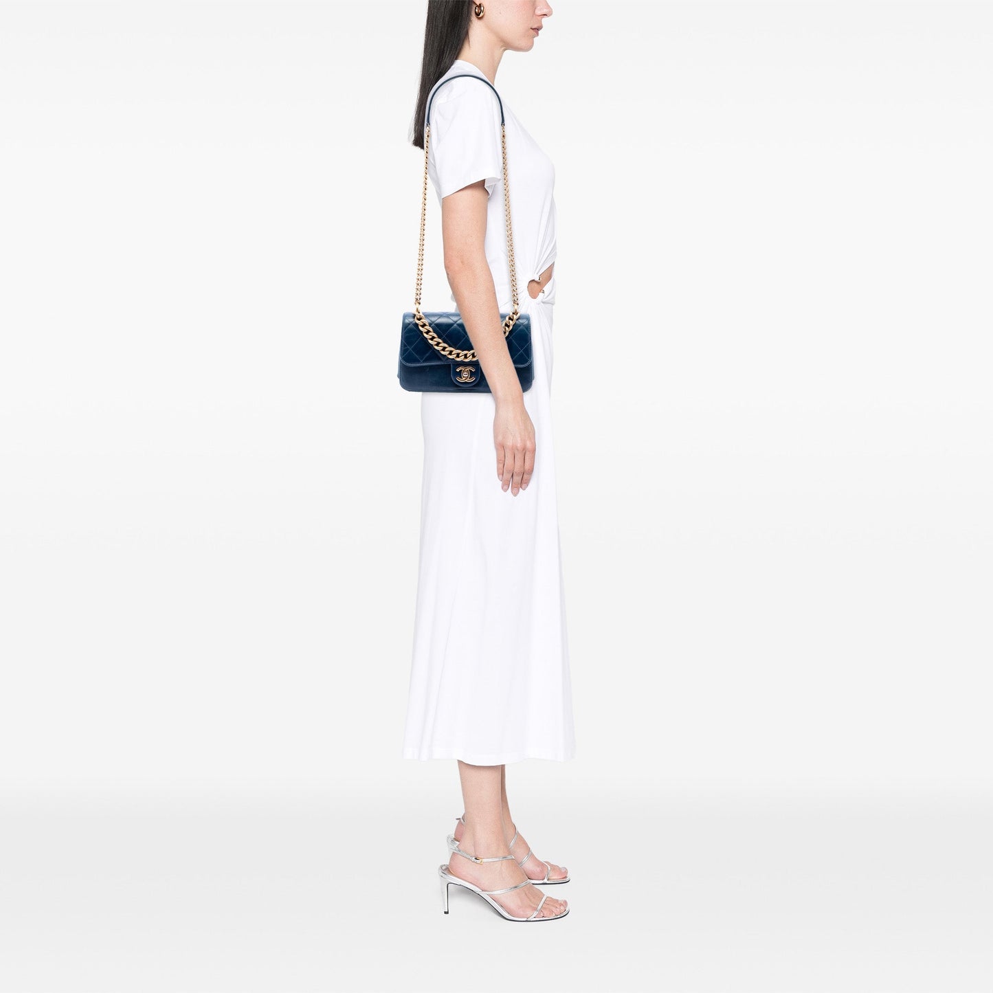 Chanel Small Quilted Calfskin Straight Lined Flap