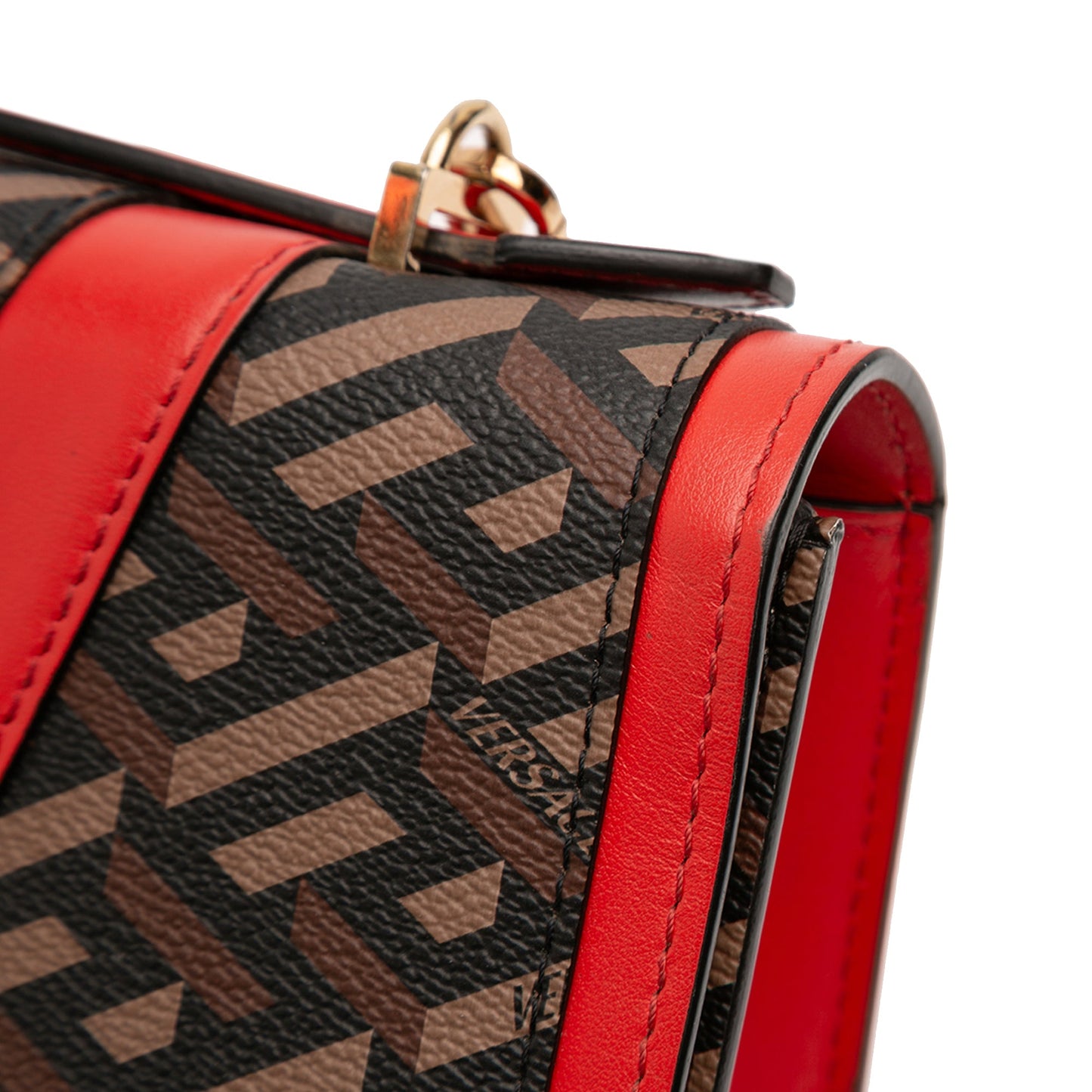 La Greca Coated Canvas Virtus Satchel