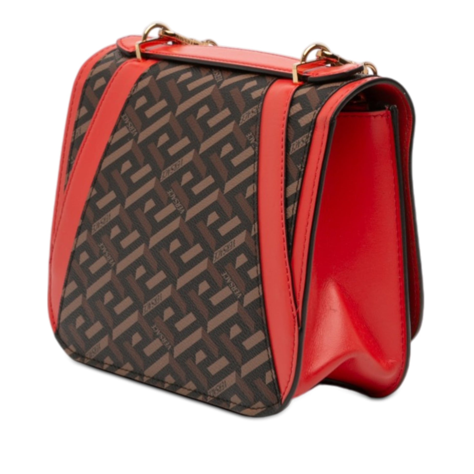 La Greca Coated Canvas Virtus Satchel