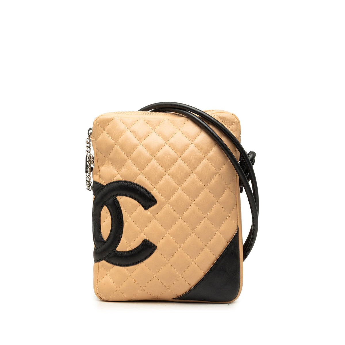 Chanel Lambskin Cambon Ligne Crossbody — Beige