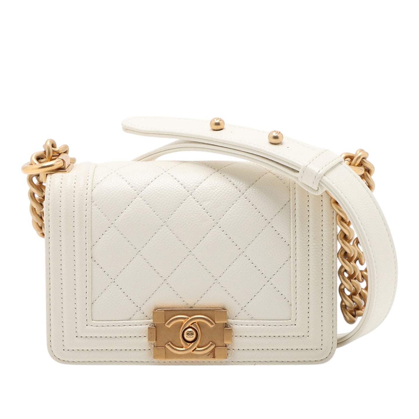 Chanel Mini Quilted Caviar Boy Flap