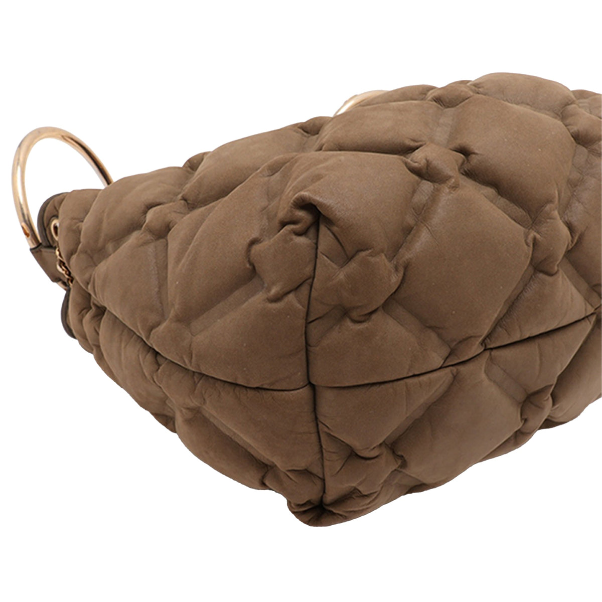 Chanel Nylon Chesterfield Drawstring Crossbody — Brown